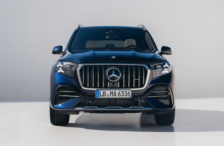 Front view of the 2027 Mercedes-Benz GLS SUV Blue