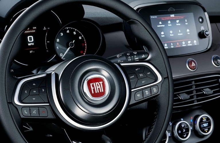 2022 Fiat 500 steering and center console