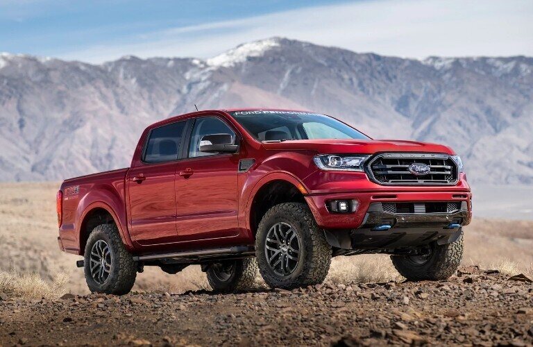 2021 Ford Ranger side and front view