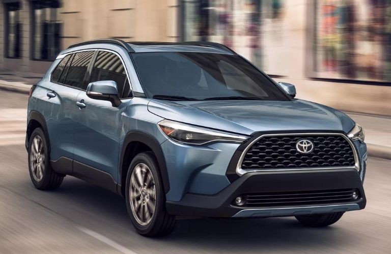 2022 Toyota Corolla Cross side and front view