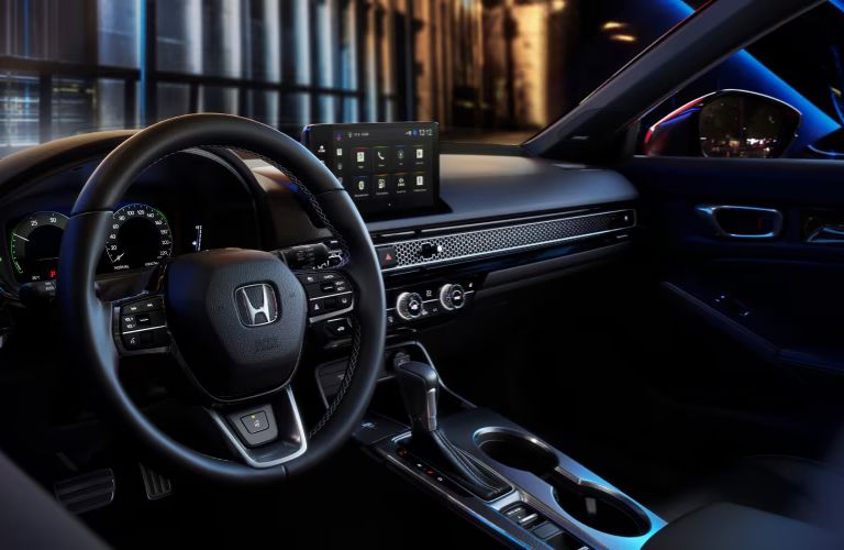 dashboard view of the 2026 Honda Civic Hatchback Hybrid