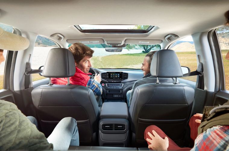 2026 Honda Ridgeline interior view with people smiling