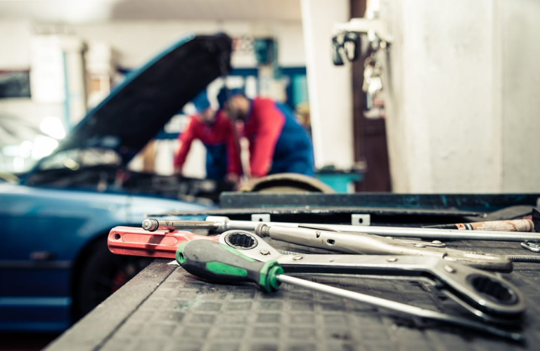 A close up of tools