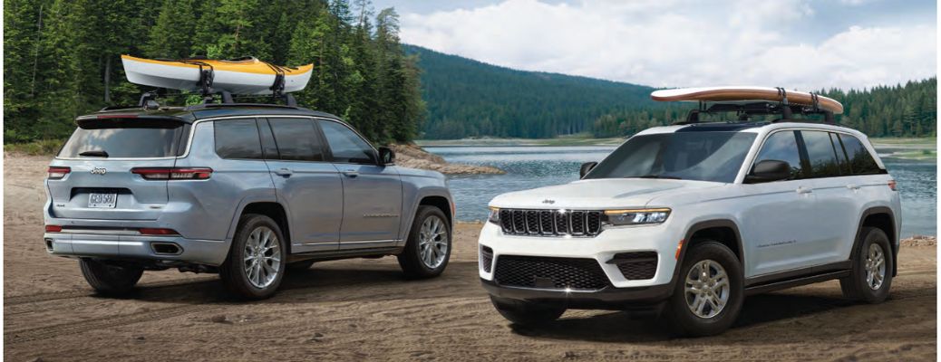 Two Jeep Grand Cherokee parked side by side