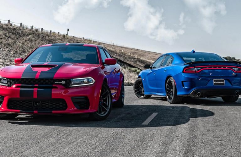 front and rear view of the 2022 Dodge Charger