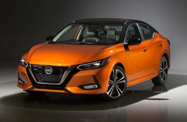 Front view of the 2023 Nissan Sentra Orange