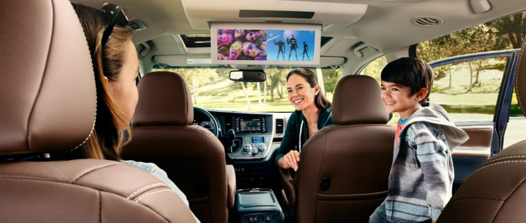 Family inside the 2020 Toyota Sienna