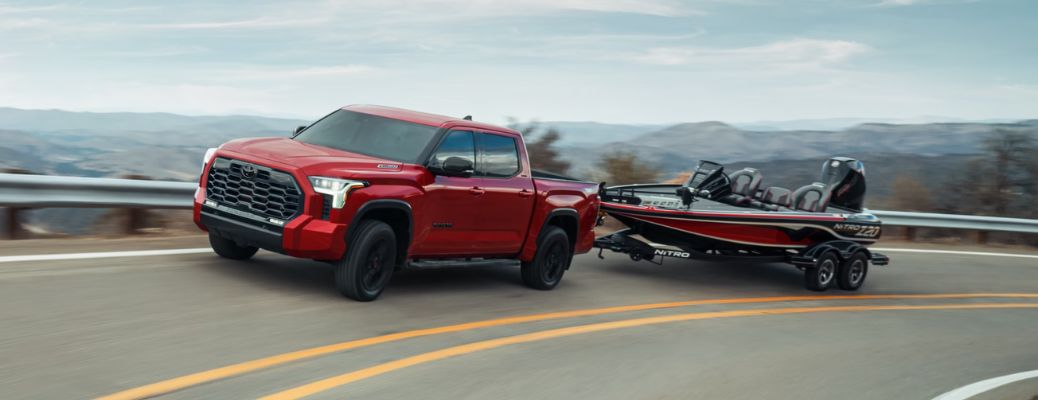 2026 Toyota Tundra towing a boat