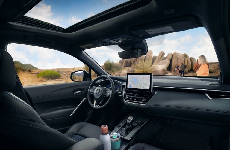 interior dashboard view and seating in the 2026 Toyota Corolla Cross