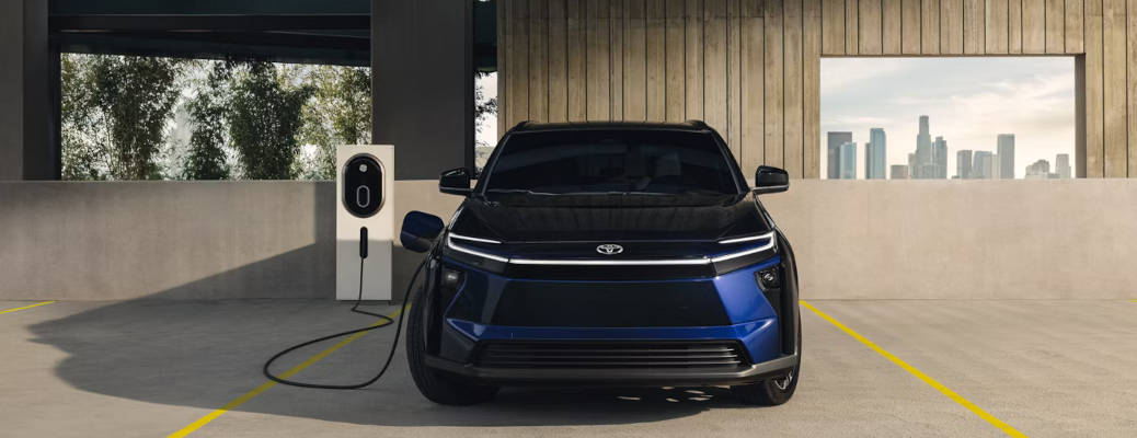 The 2026 Toyota bZ at a home charging station