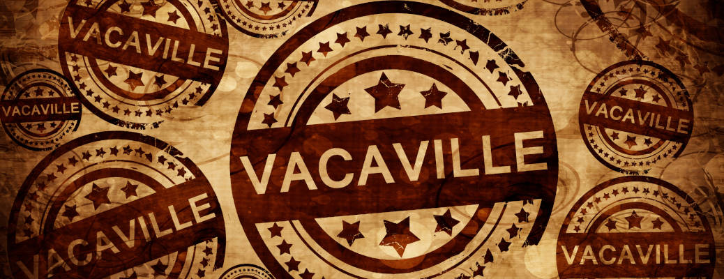 vacaville, vintage stamp on paper background