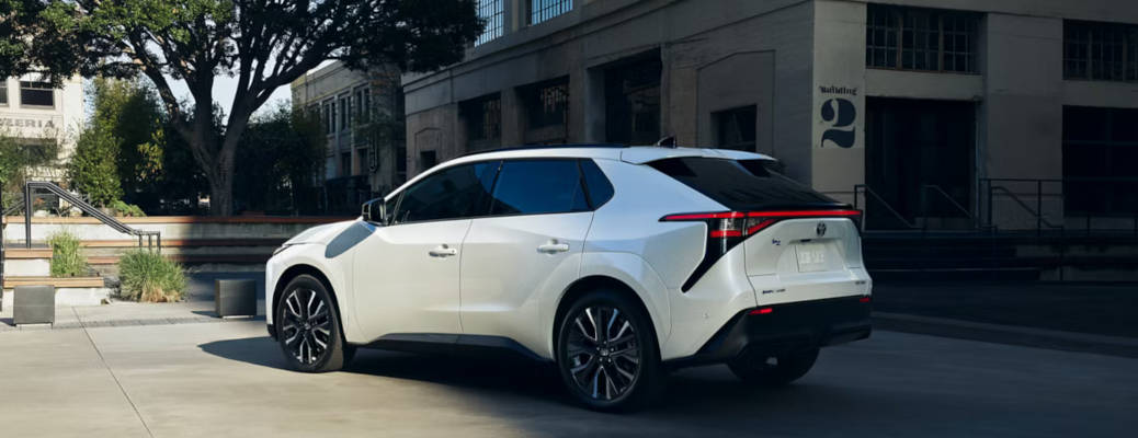 A side exterior view of the 2026 Toyota bZ for sale near Vacaville