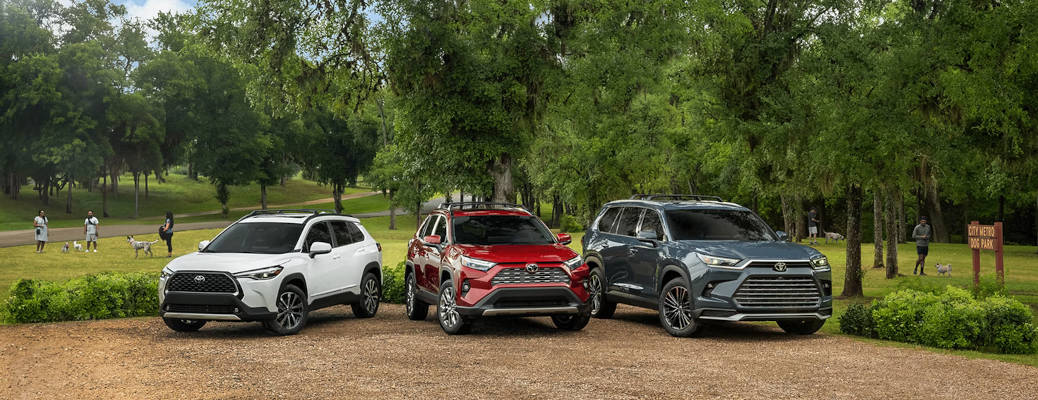The lineup of Toyota SUVs