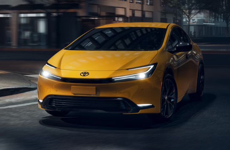 Front view of the 2026 Toyota Prius Yellow
