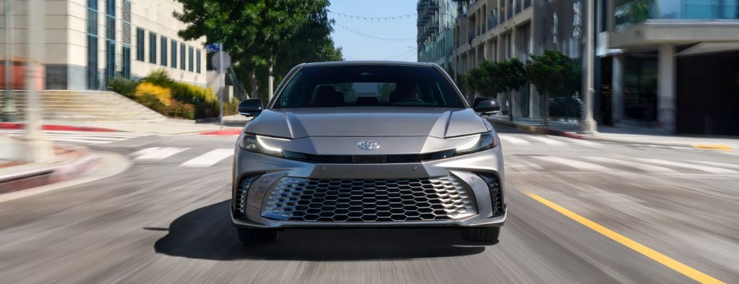 Front view of the 2026 Toyota Camry Gray