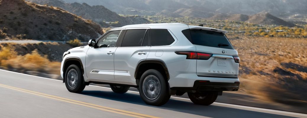 rear quarter view of the 2027 Toyota Sequoia