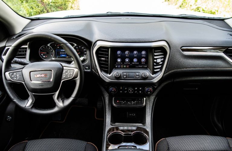 2020 GMC Acadia interior in black