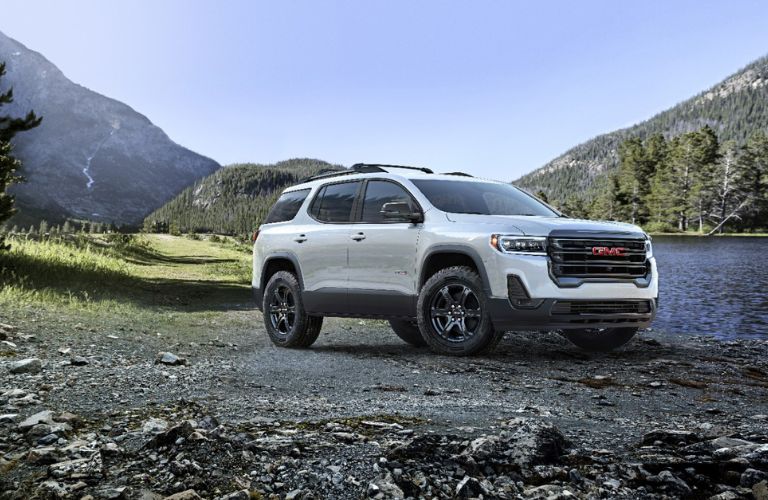 2020 GMC Acadia AT4 next to river