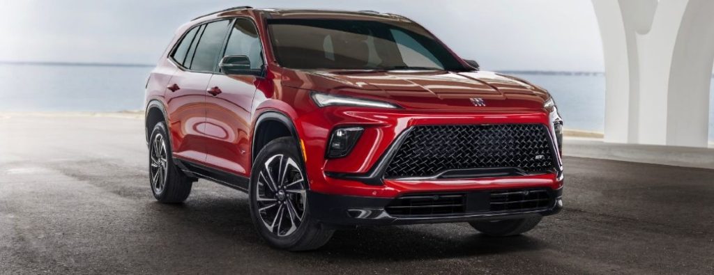2025 Buick Enclave front view in red