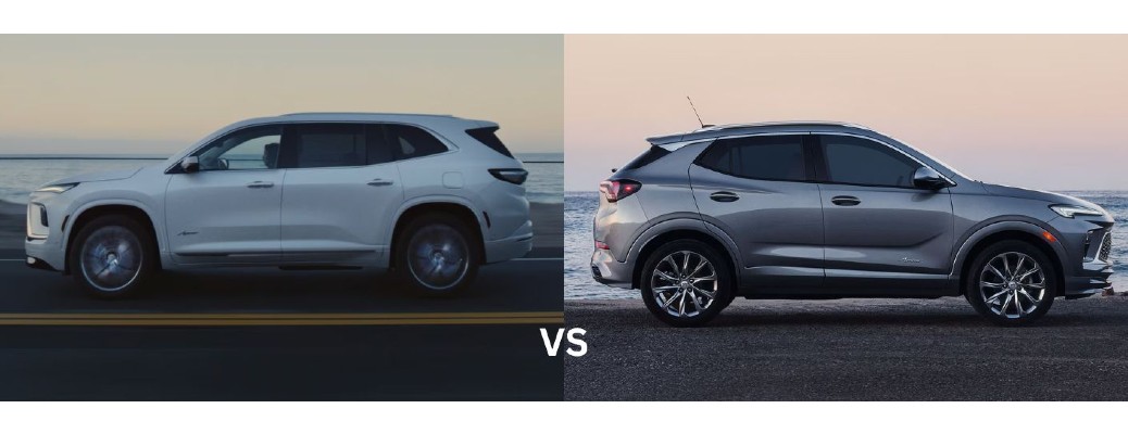 2026 Buick Enclave versus 2026 Buick Encore GX side view