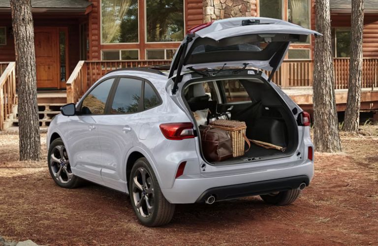 a Ford Escape with its rear cargo space open