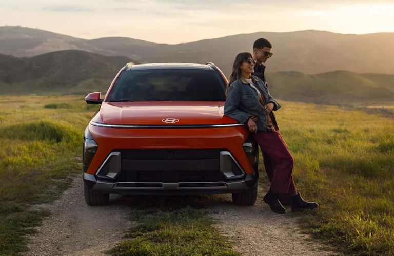 2026 Hyundai Kona front view in the countryside