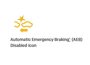 Automatic Emergency Braking (AEB) Disabled Icon