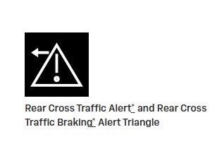 Rear Cross Traffic Alert and Rear Cross Traffic Braking Alert Triangle