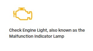 Check Engine Light, also known as the Malfunction Indicator Lamp