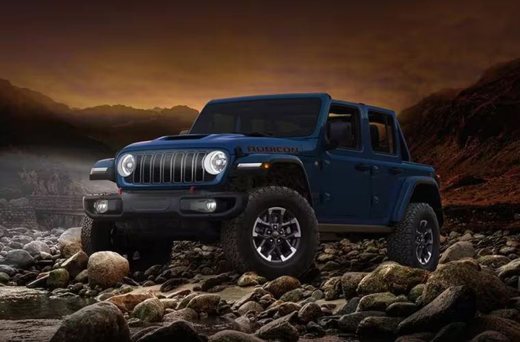2026 Jeep Wrangler front view at night