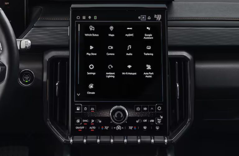 2026 GMC Acadia touchscreen display