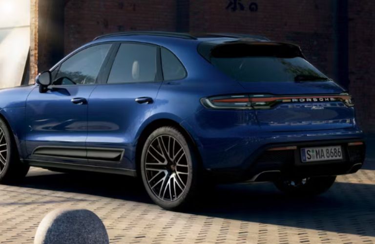 side and rear view of the 2026 Porsche Macan