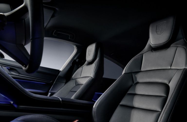 cockpit of a Taycan Black Edition model