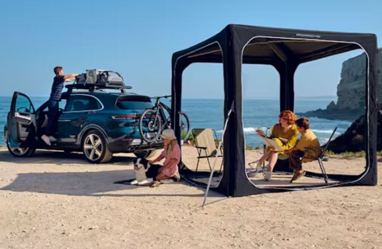 canpy tent of a Porsche