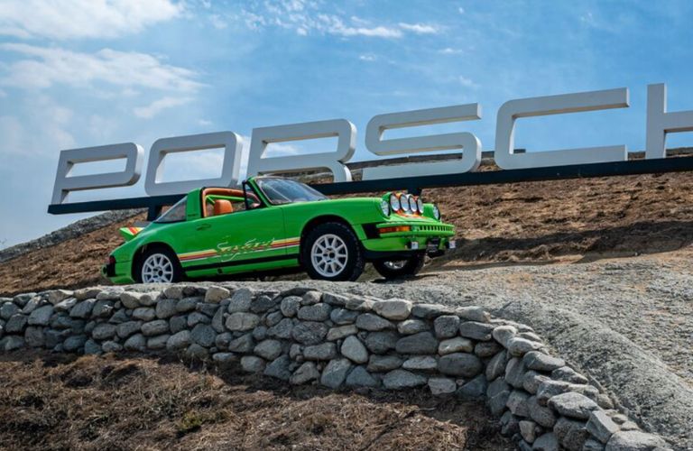 side view of a restored Porsche at Porsche Santa Clarita