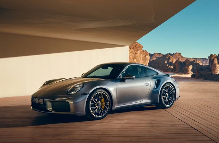 front quarter and side view of the Porsche 911 Turbo S