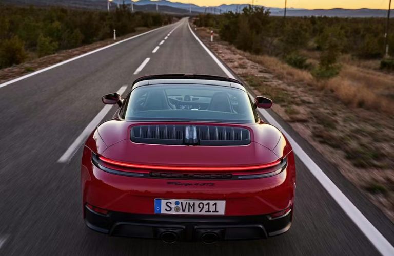 rear view of a Porsche