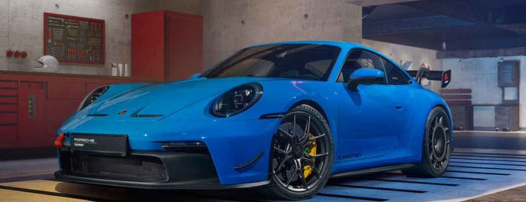 front and side view of a Porsche