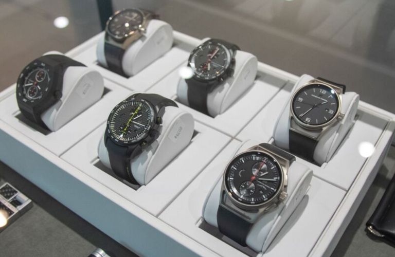 timepieces at the Porsche Design Boutique
