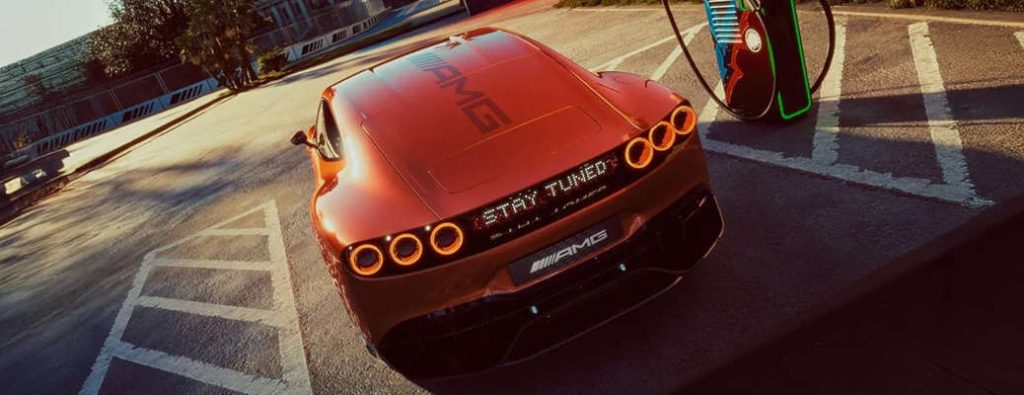 A rear external view of the Mercedes-Benz CONCEPT AMG® GT XX