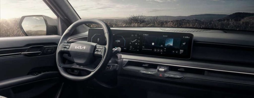 The high-tech panoramic display in the 2026 Kia EV9