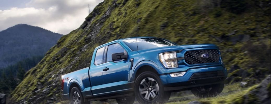 front and side view of a Ford truck off-roading