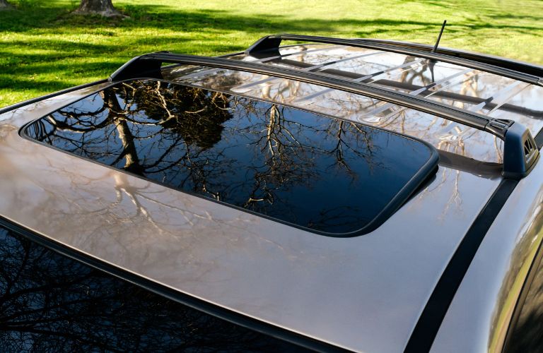 close up of an SUV's sunroof