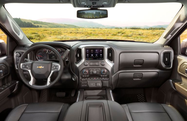 cockpit of a 2019 Chevy Truck