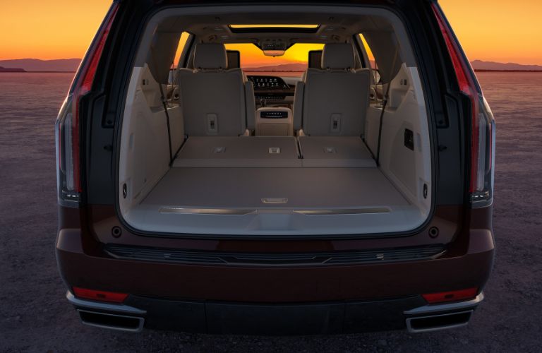 cargo area of a 2023 Cadillac