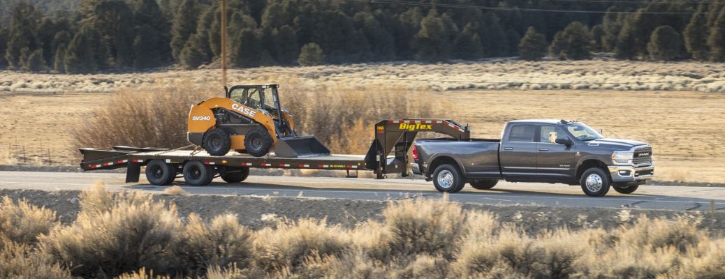 side view of a RAM 3500 towing