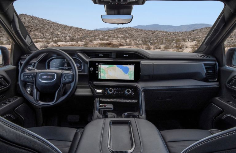 cockpit of the 2022 GMC Sierra