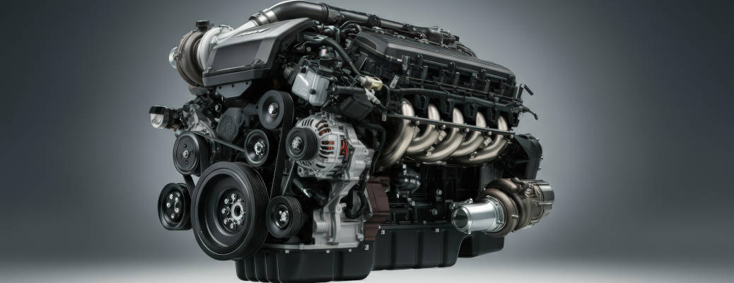 A heavy-duty turbodiesel engine designed for pickup trucks
