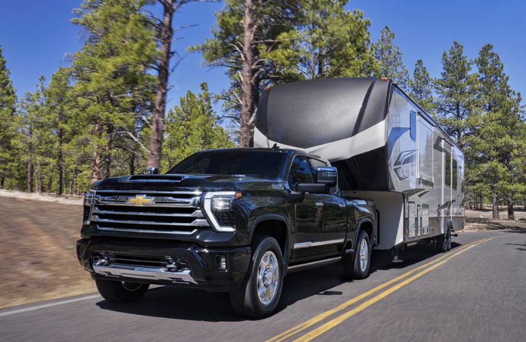 Chevrolet Silverado towing a trailer