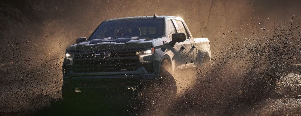 Chevrolet Silverado navigating rough terrain